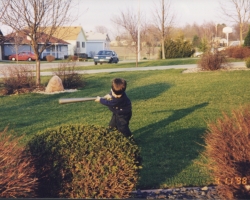 Austin playing ball